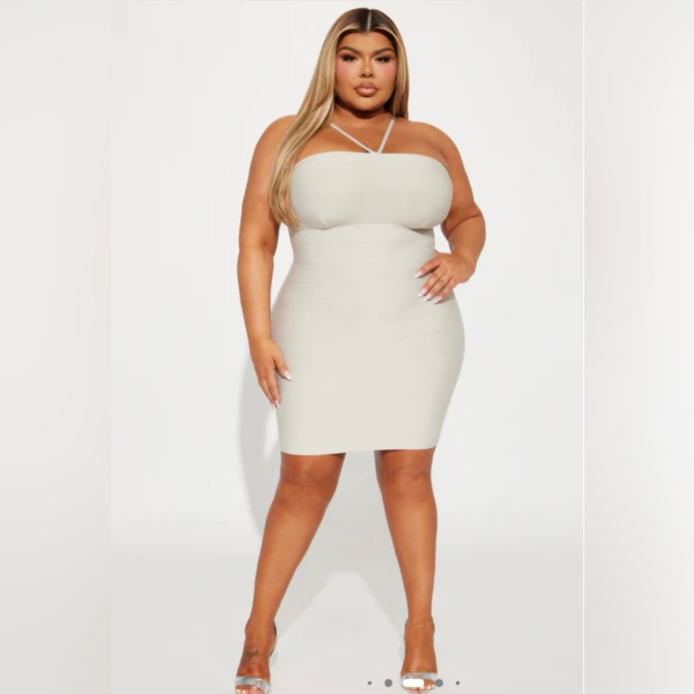 Fashion Nova Strapless Glitter Dress
